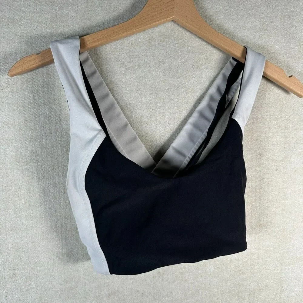 Lululemon Colorblock Sports Bra Women XS Criss Cross Yoga Gym Athleisure Fitness